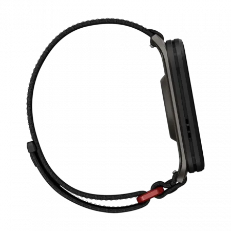 Смарт-годинник Garmin Venu X1 Black з титановим Slate корпусом та чорним нейлоновим ремінцем ComfortFit