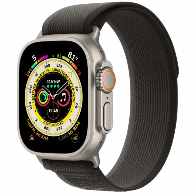 б/у Apple Watch Ultra GPS + LTE 49mm Titanium Case with Black/Gray Trail Loop - S/M
