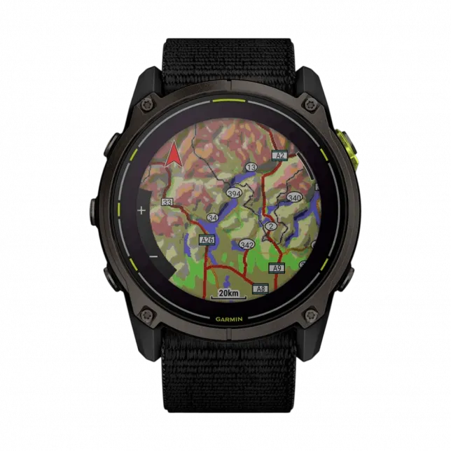 Смарт-годинник Garmin Enduro 3 51 мм з чорним нейлоновим ремінцем UltraFit