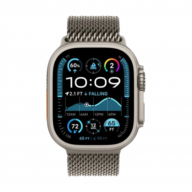 Apple Watch Ultra 2 49mm GPS + LTE Titanium Case with Natural Titanium Milanese Loop Medium