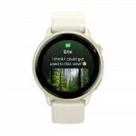 Смарт-годинник Garmin Vivoactive 6 Lunar Gold з Bone білим силіконовим ремінцем