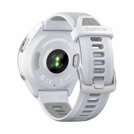 Смарт-годинник Garmin Forerunner 965 Titanium Bezel з Whitestone корпусом та Whitestone/Powder Grey силіконовим ремінцем