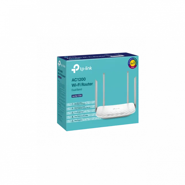 Маршрутизатор TP-Link ARCHER C50 AC1200, 4xFE LAN, 1xFE WAN