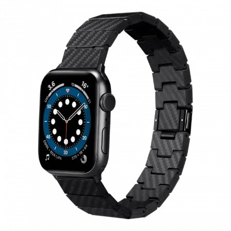 Ремінець PITAKA Carbon Fiber Watch Band Modern for Apple Watch 49/45/44mm, Black/Grey