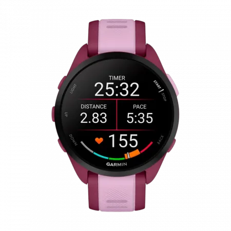 Смарт-годинник Garmin Forerunner 165 Music Berry/Lilac червоно-рожевий