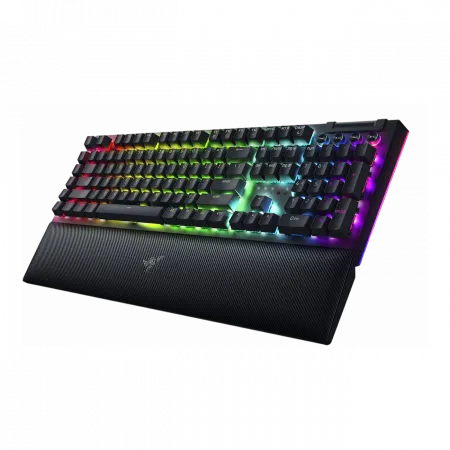 Клавіатура механічна Razer BlackWidow V4, 114key, Yellow Switch, USB-A, EN/RU, RGB, чорний