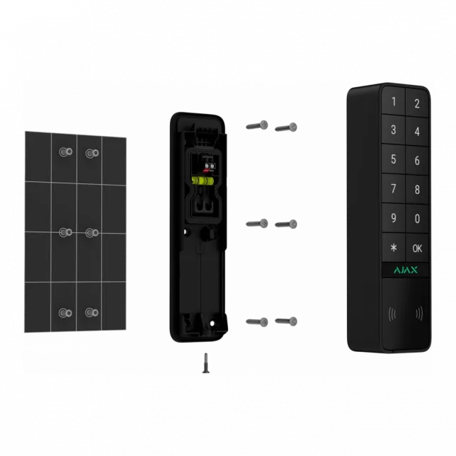 Бездротова зовнішня клавіатура Ajax KeyPad Outdoor Jeweller, чорна