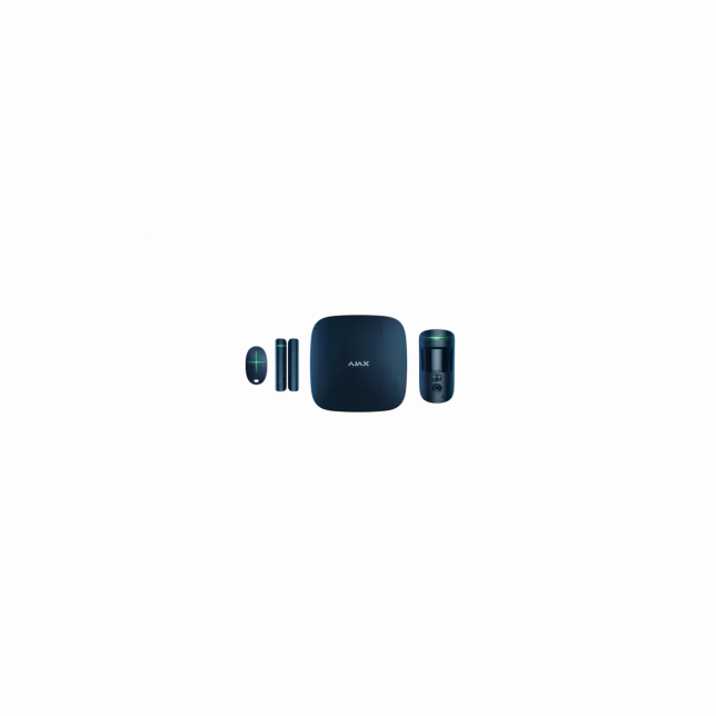 Комплект охоронної сигналізації Ajax HDR StarterKit Cam Plus, hub 2 plus, motioncam HDR, doorprotect, spacecontrol, jeweller, бездротовий, чорний