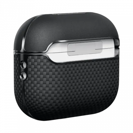 Магнітний чохол Pitaka Aramid Fiber Magnetic Case Plain Black/Grey для Airpods Pro 2nd Gen