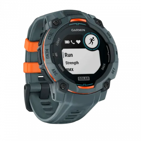 Смарт-годинник Garmin Instinct 3 45 мм, Solar Twilight сірий з Twilight сірим силіконовим ремінцем