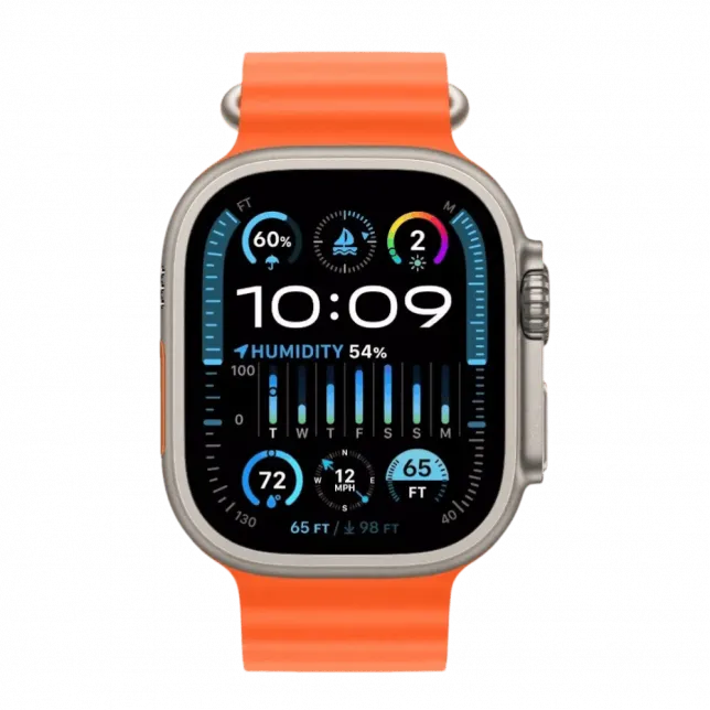 б/у Apple Watch Ultra 2 GPS + LTE 49mm Titanium Case with Orange Ocean Band