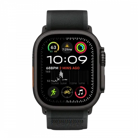 Apple Watch Ultra 2 49mm GPS + LTE Black Titanium Case with Black Trail Loop M/L