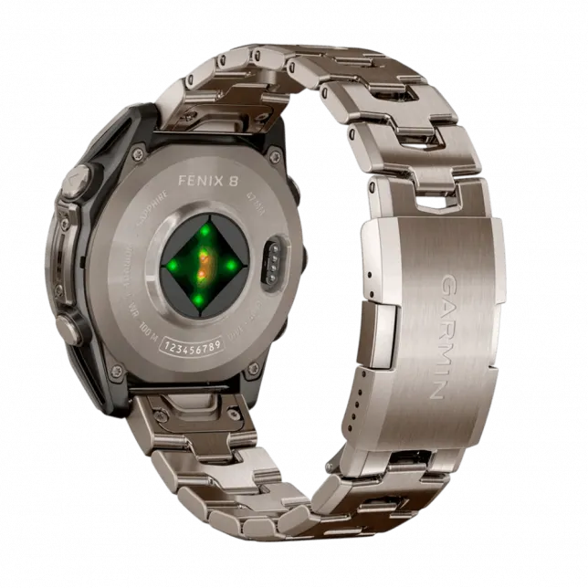 Смарт-годинник Garmin Fenix 8 47мм, AMOLED Sapphire, Titanium з титановим браслетом