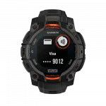 Смарт-годинник Garmin Instinct 3 45 мм, Solar Black чорний з Black чорним силіконовим ремінцем