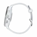 Смарт-годинник Garmin Venu 3 Silver stainless steel bezel з білим корпусом та силіконовим ремінцем