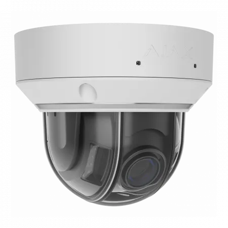 IP-камера дротова Ajax DomeCam HLVF 8 MP White, 2.8–12 мм, PoE, True WDR, IP65, ІЧ 40 м, LED 25 м, аудіо, кут огляду 32° до 100°, біла, 126287.214.WH1