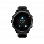 Смарт-годинник Garmin Forerunner 570 42мм Slate Gray Aluminum з Translucent Black чорним силіконовим ремінцем