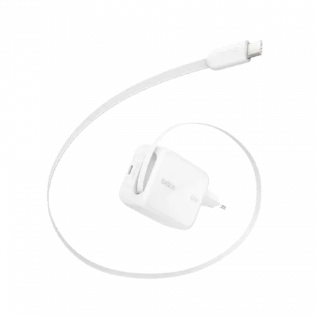 Зарядний пристрій Belkin 67W USB-C PD PPS + вбудований кабель USB-C White