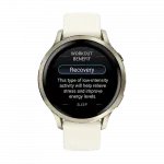 Смарт-годинник Garmin Venu 4 41 мм Lunar Gold з Bone світло-бежевим силіконовим ремінцем