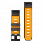 Ремінець QuickFit 26 мм, Graphite/Spark Orange темно-сірий/помаранчевий силіконовий