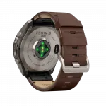 Смарт-годинник Garmin Fenix 9 Pro - inReach, 51мм Titanium з Walnut коричневим шкіряним ремінцем