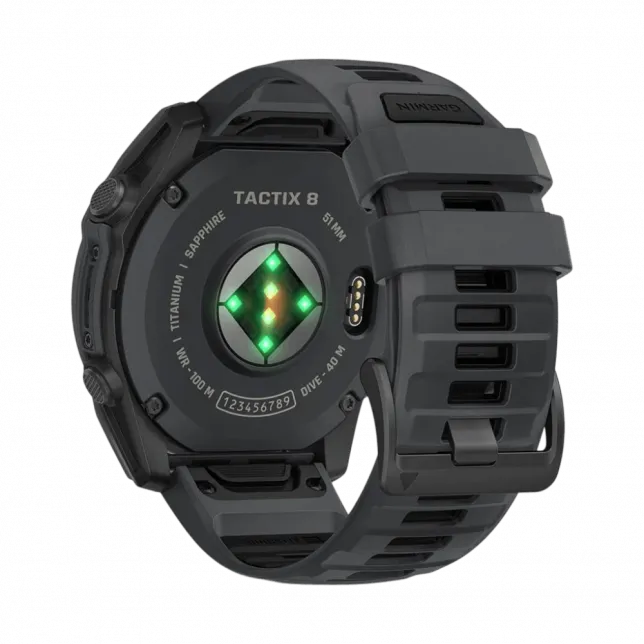 Смарт-годинник Garmin Tactix 8 51 мм AMOLED, Cerakote Coating З балістичним калькулятором Applied Ballistics Ultralight, з покриттям Slate Grey темно-сірий Cerakote