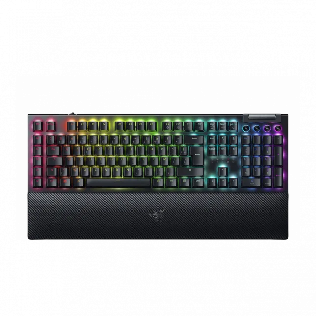 Клавіатура механічна Razer BlackWidow V4, 114key, Yellow Switch, USB-A, EN/RU, RGB, чорний