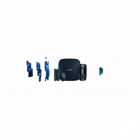 Комплект охоронної сигналізації Ajax HDR StarterKit Cam, hub 2, motioncam HDR, doorprotect, spacecontrol, jeweller, бездротовий, чорний