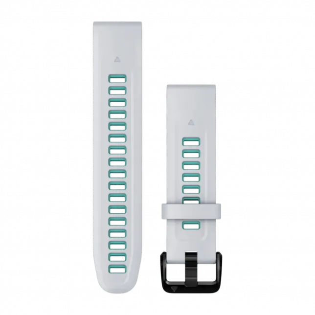 Ремінець QuickFit 20 мм, Whitestone/Aqua білий силіконовий