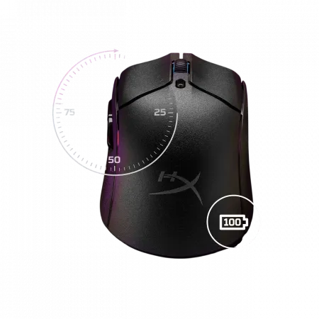 Миша HyperX Pulsefire Haste 2, RGB, USB-A/WL/BT, чорний