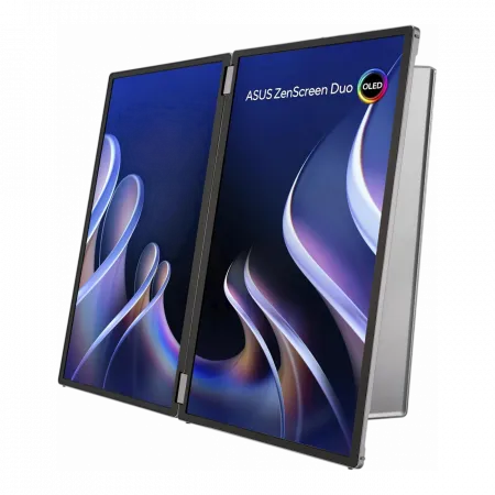 Монітор портативний Asus 2x14" ZenScreen DUO MQ149CD mHDMI, 2xUSB-C, OLED, 1920x1200, 16:10, DCI-P3 100%, HDR400, Cover