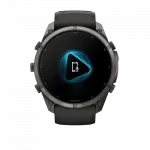 Смарт-годинник Garmin Fenix 9 Pro 51мм, Carbon Gray DLC Titanium з Black/Pebble Grey чорним/темно-сірим силіконовим ремінцем