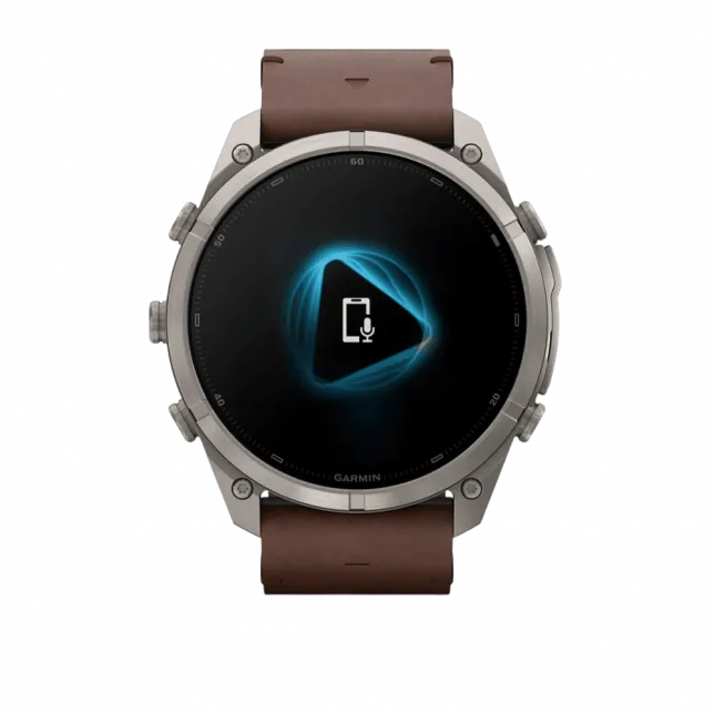 Смарт-годинник Garmin Fenix 9 Pro - inReach, 51мм Titanium з Walnut коричневим шкіряним ремінцем