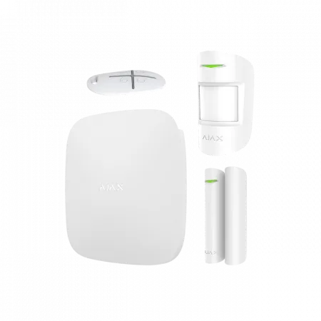 Комплект охоронної сигналізації Ajax StarterKit, hub, motionprotect, doorprotect, spacecontrol, jeweller, бездротовий, білий (20288.56.WH1)