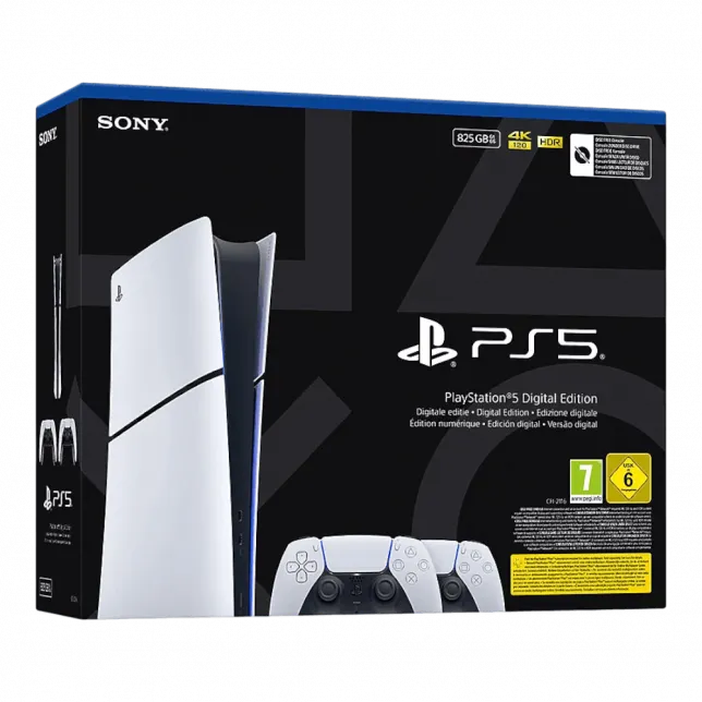 Ігрова приставка Sony PlayStation 5 Slim (Digital Edition) + Dualsense (825GB)