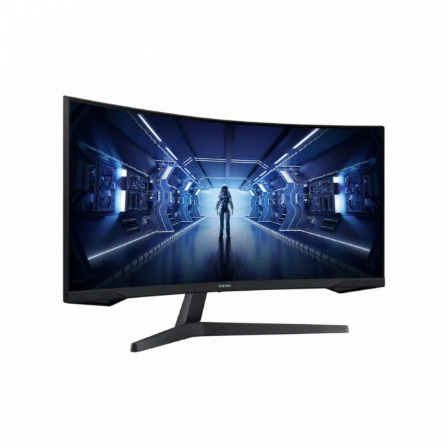 Монітор Samsung 34" Odyssey G5 C34G55TWW D-Sub, 2xHDMI, DP, VA, 3440x1440, 21:9, 165Hz, 1ms, CURVED