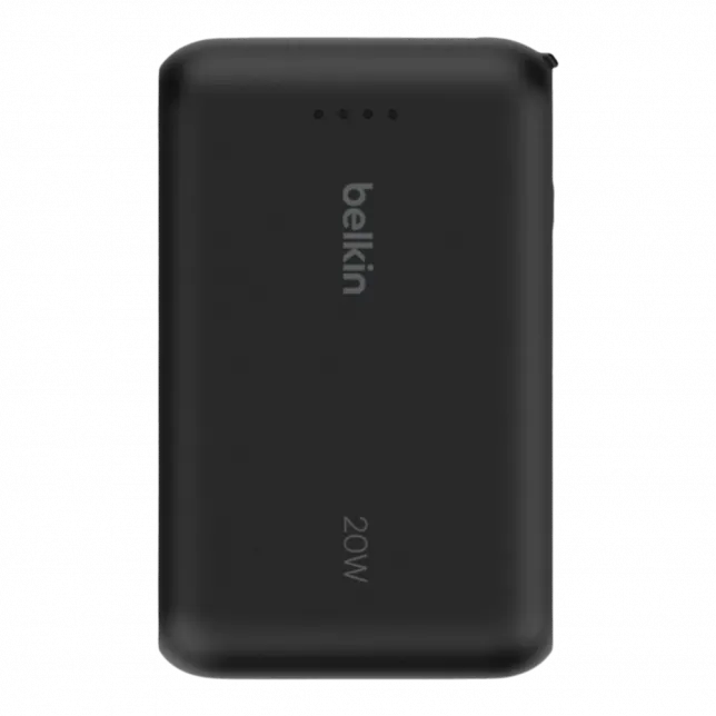 Повербанк Belkin 10000mAh 20W з інтегрованим кабелем USB-C, Black