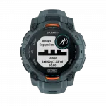 Смарт-годинник Garmin Instinct 3 45 мм, Solar Twilight сірий з Twilight сірим силіконовим ремінцем