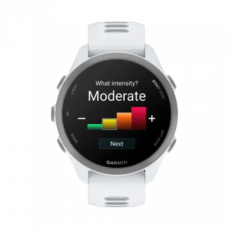 Смарт-годинник Garmin Forerunner 170 Music Whitestone білий з Whitestone/Cloud Blue білим/блакитним силіконовим ремінцем