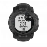 Смарт-годинник Garmin Instinct 3 50 мм, Solar, Tactical Edition Black чорний з чорним силіконовим ремінцем