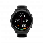 Смарт-годинник Garmin Forerunner 570 47мм Slate Gray Aluminum з Translucent Black чорним силіконовим ремінцем