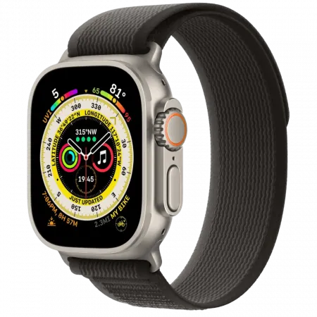 б/у Apple Watch Ultra GPS + LTE 49mm Titanium Case with Black/Gray Trail Loop - S/M