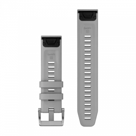 Ремінець QuickFit 22 мм, Powder Grey сірий силіконовий (комплект з трьох частин)