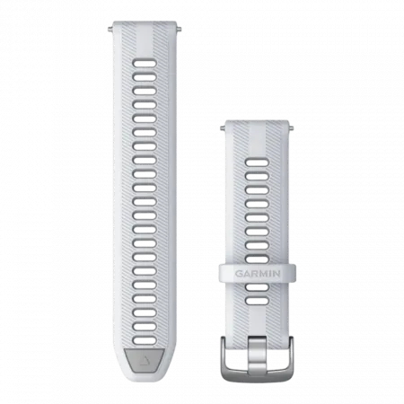 Ремінець для Forerunner 22 мм, Whitestone/Powder Grey білий зі Silver застібкою силіконовий