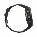 Смарт-годинник Garmin Fenix 9  51мм, Carbon Grey DLC Titanium з Black чорним силіконовим ремінцем