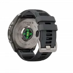 Смарт-годинник Garmin Fenix 9 Pro 51мм, Titanium з Graphite/Black темно-сірим/чорним силіконовим ремінцем