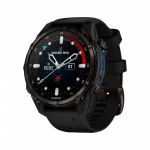 Смарт-годинник Garmin Descent Mk3i 43 мм Carbon Grey DLC Titanium з чорним силіконовим ремінцем