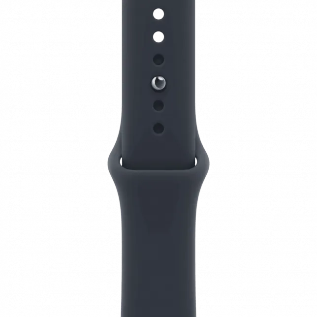 Apple Watch Series 12 GPS + LTE 46mm Natural Titanium Case with Navy Blue Sport Band - S/M (MJGM4)