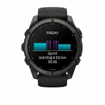 Смарт-годинник Garmin Fenix 9  51мм, Carbon Grey DLC Titanium з Black чорним силіконовим ремінцем