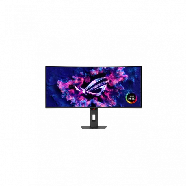 Монітор Asus 34" ROG Strix XG34WCDG 2xHDMI, DP, USB-C, 3xUSB, Audio, QD-OLED, 3440x1440, 21:9, 175Hz, 0.03ms, DCI-P3 99.3%, CURVED, G-SYNC, FreeSync, HAS, HDR400